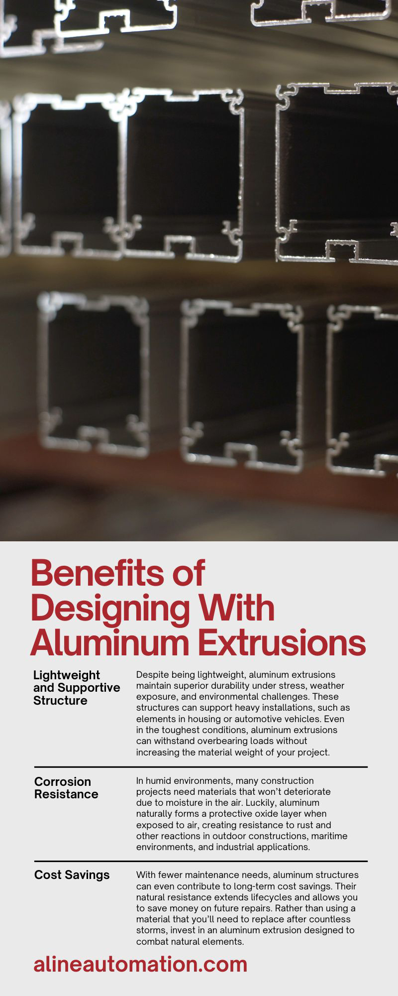 Benefits of Designing With Aluminum Extrusions